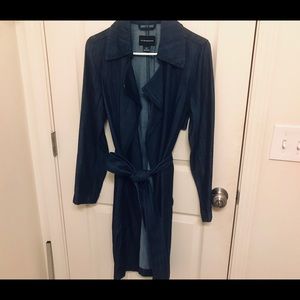 Club Monaco denim trench jacket size small